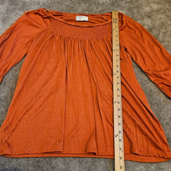 Debbie Morgan Size Medium M Burnt Orange Boho Oversized Stretchy Flowy - Picture 7 of 9